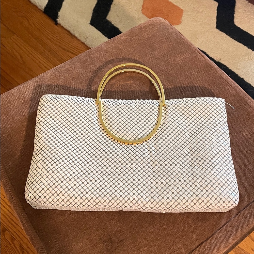 Marlow Off White Beaded and Gold Hardware Bag